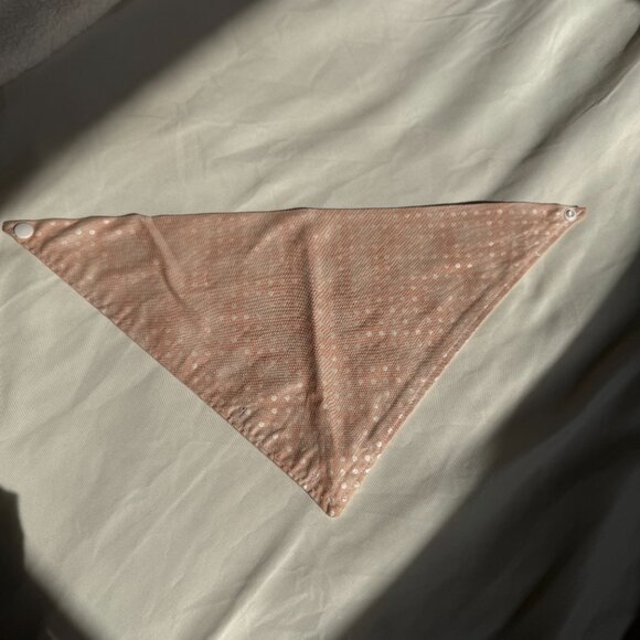 EUC, Canoodle Polka Dot Pattern Dog Bandana, White and Pink, Size M - Picture 8 of 14